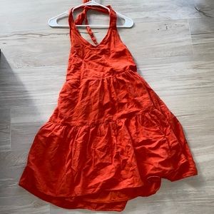 Size Large burnt orange American Eagle Halter Dress. Worn once